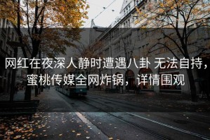网红在夜深人静时遭遇八卦 无法自持，蜜桃传媒全网炸锅，详情围观