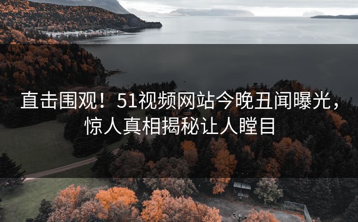 直击围观！51视频网站今晚丑闻曝光，惊人真相揭秘让人瞠目