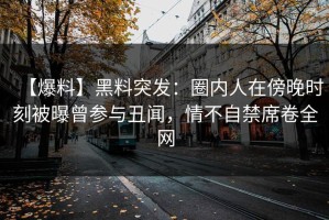 【爆料】黑料突发：圈内人在傍晚时刻被曝曾参与丑闻，情不自禁席卷全网