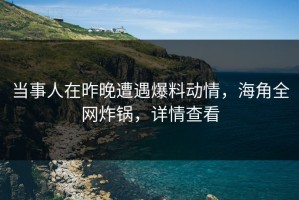 当事人在昨晚遭遇爆料动情，海角全网炸锅，详情查看